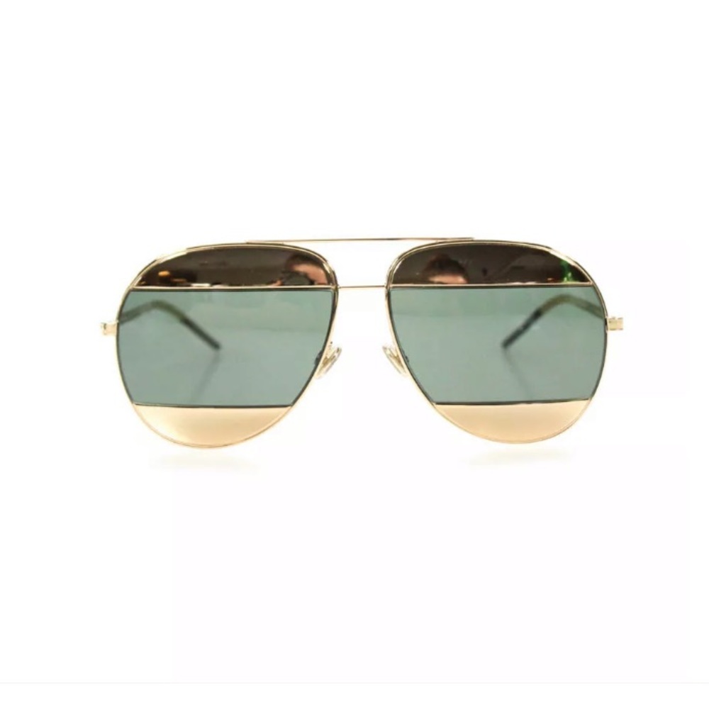 Christian Dior Aviator Split Gold Tone sunglasses - Picture 2 of 7